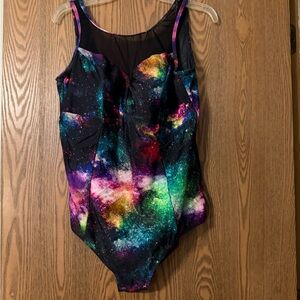 Torrid Multicolor Galaxy Print One Piece Swimsuit